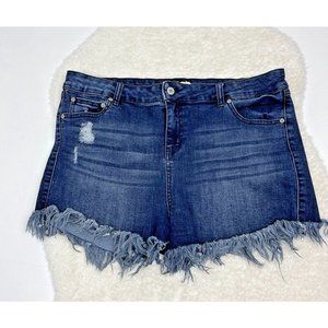 Altar'd State Womens Denim Jean Cutoff Shorts Juniors Size 13/31 Chiara‎ Wash